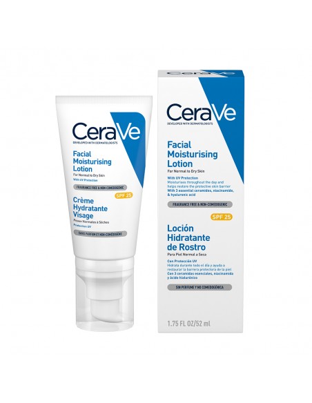 Cerave Crema Hidratanta De Fata Spf 25, Ten Normal-Uscat, 52Ml, La Roche-Posay