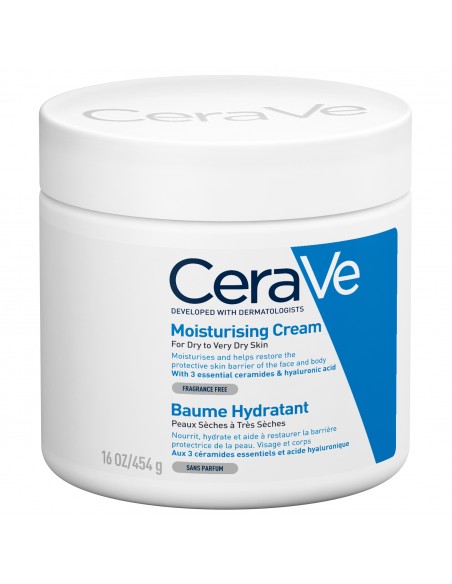 Cerave Cremă Hidratantă Pentru Fată Si Corp, Piele Uscată Si Foarte Uscată, 454 Gr, La Roche-Posay