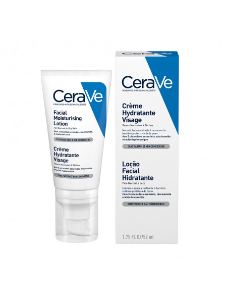 Cerave Cremă Hidratantă De Fată, Ten Normal-Uscat, 52Ml, La Roche-Posay