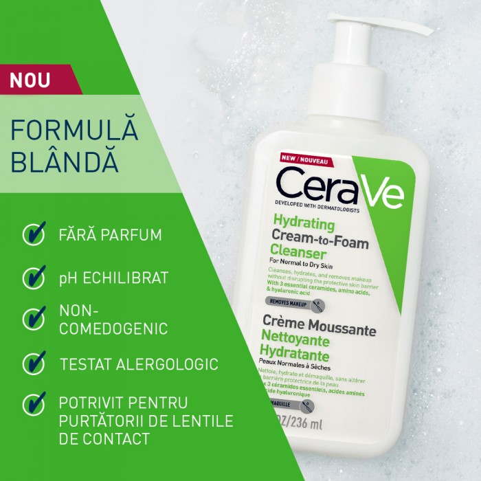 Cerave Cremă De Curătare Spumantă Si Hidratantă...