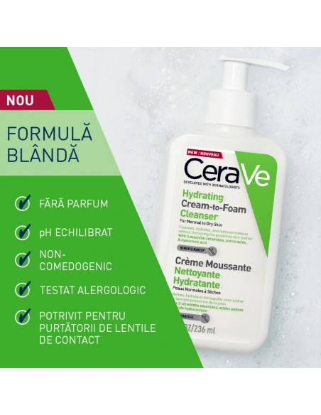 Cerave Cremă De Curătare Spumantă Si Hidratantă 236 Ml, La Roche-Posay