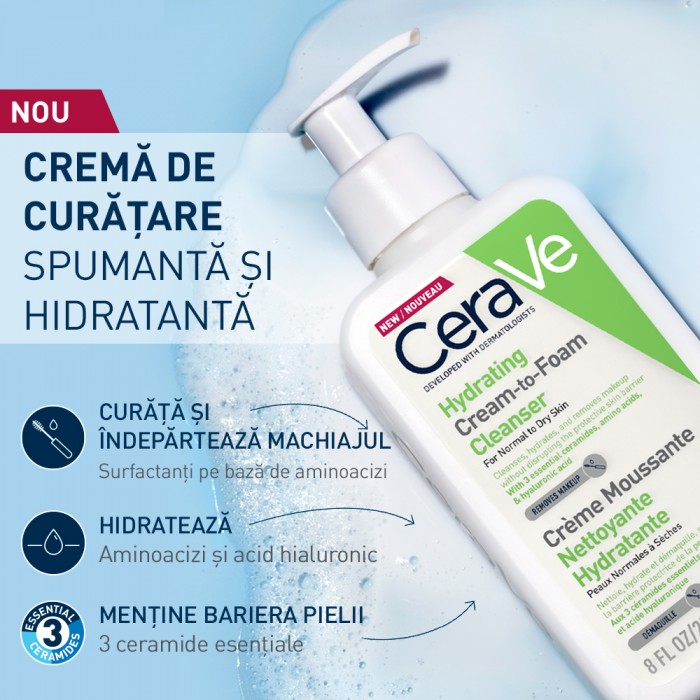 Cerave Cremă De Curătare Spumantă Si Hidratantă...