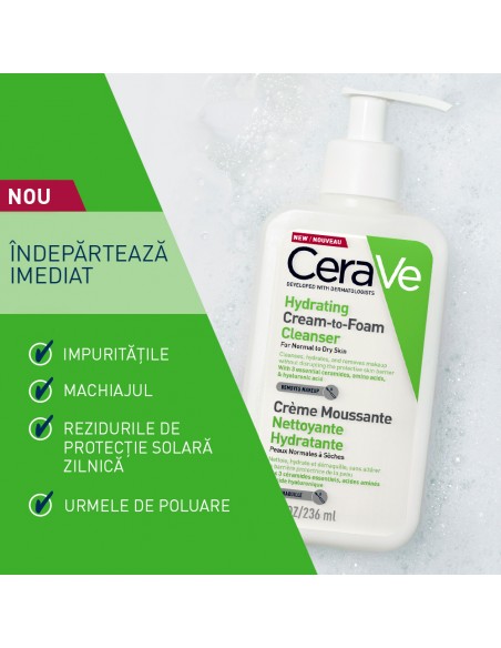 Cerave Cremă De Curătare Spumantă Si Hidratantă 236 Ml, La Roche-Posay