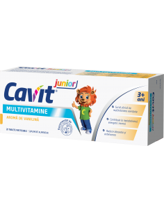 Cavit junior vanilie, 20 tb.mast, Biofarm