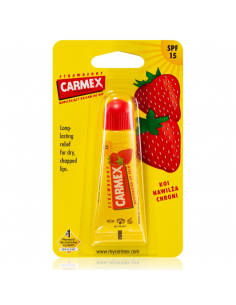 Carmex Balsam de buze cu căpșuni, tub 10 g, SPF 15