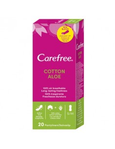 Carefree Panty Liners Cotton Aloe — 20 bucăți