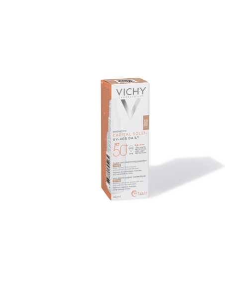 Vichy Capital Soleil UV-Age Daily SPF 50+ – fluid anti-aging cu protecție solară, 40 ml