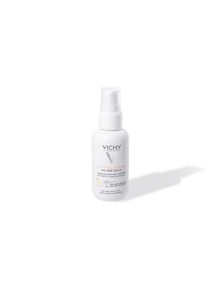 Vichy Capital Soleil UV-Age Daily SPF 50+ – fluid anti-aging cu protecție solară, 40 ml