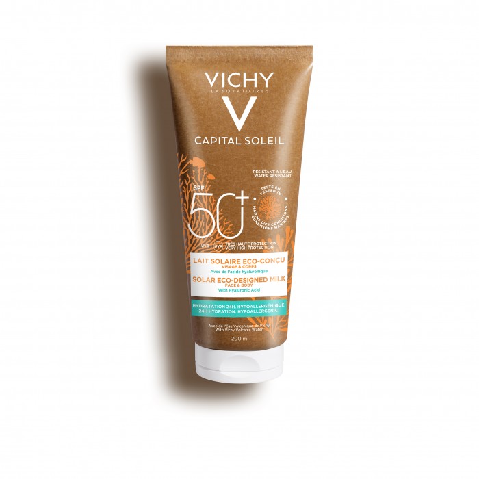 Capital Soleil Eco-Milk Lapte Pentru Protectie Solară Spf 50, Pentru Fată Si Corp, 200 Ml, Vichy