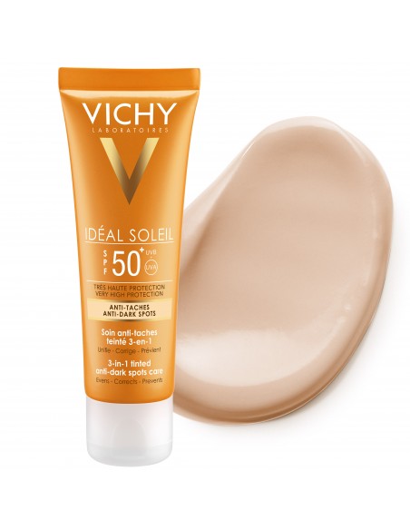 Capital Soleil Cremă Colorată Anti-Pete Pigmentare Cu Protectie Solară Spf 50 Pentru Fată, 50 Ml, Vichy
