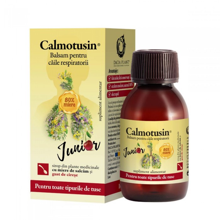 Calmotusin junior sirop cu cirese, 100 ml