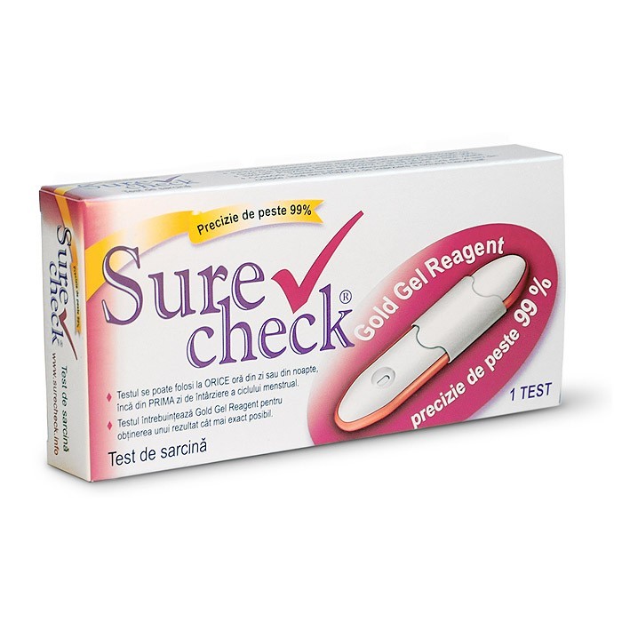 Surecheck, test de sarcina caseta, Unicoms