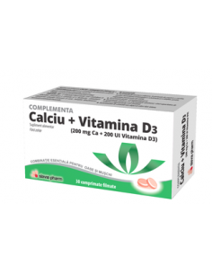 Calciu cu vitamina D3 x 30 comprimate, Slavia