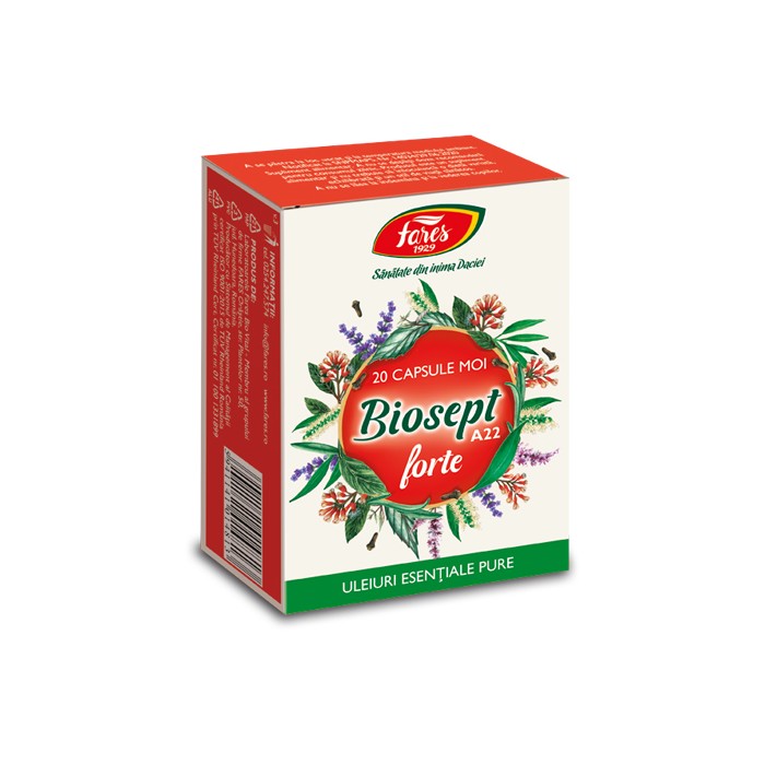 Biosept forte, 20 de capsule moi, Fares