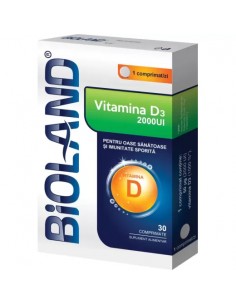 Bioland Vitamina D3 2000 UI, 30 comprimate, Biofarm