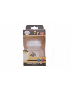 Biberon 150ml gat larg cu tetina silicon 0, cu manere si...