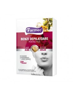 Benzi depilatoare pentru corp cu ceara alba si argan