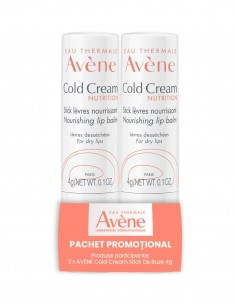 Pachet promotional 1+1 Avene Cold Cream stick de buze, 4g...