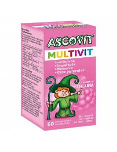 Ascovit multivitamine zmeura x 60 cpr