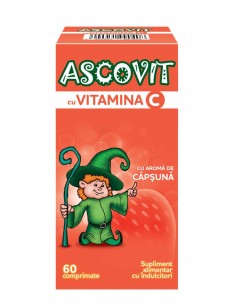 Ascovit capsuni, 100mg, 60 comprimate, Perrigo