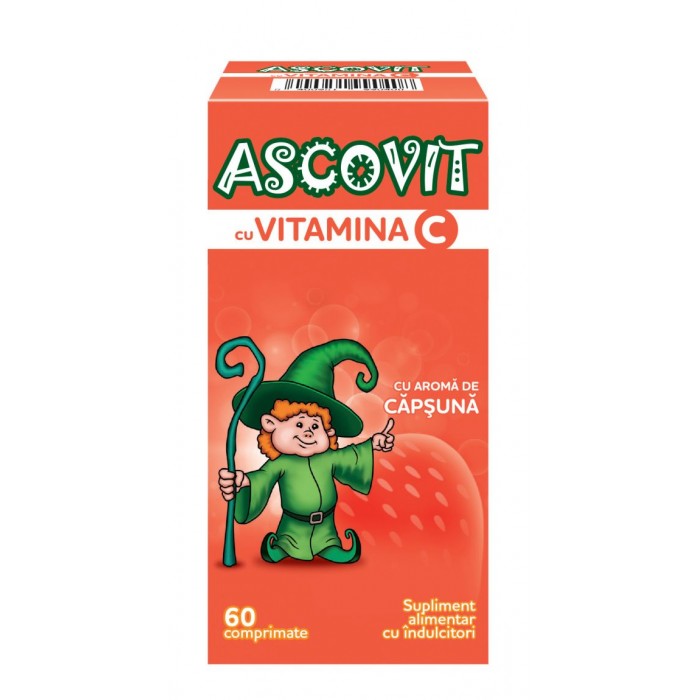 Ascovit capsuni, 100mg, 60 comprimate, Perrigo