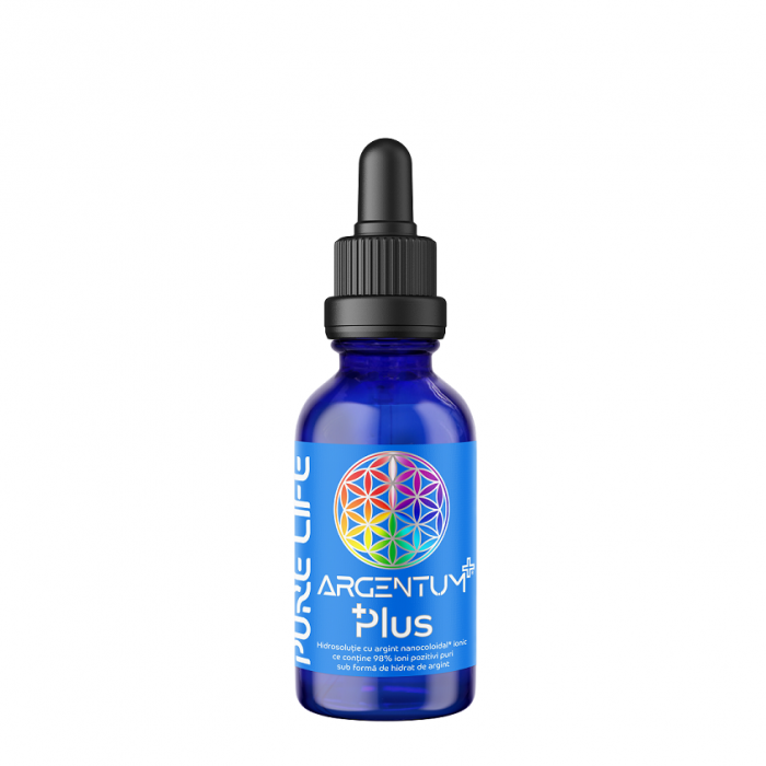 Argentum argint coloidal ionic plus 20ppm, 30ml, Pure Life