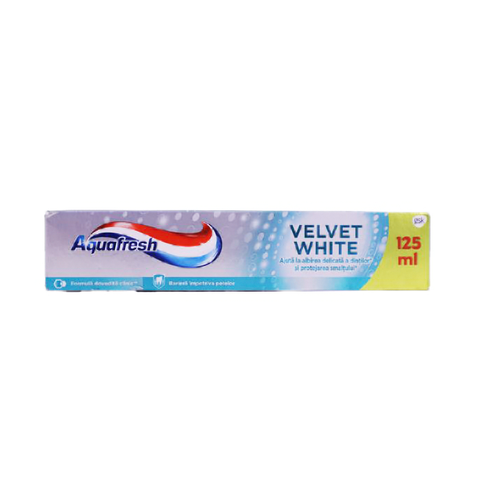 Aquafresh pasta de dinti velvet white,125ml, Glaxosmithkline Anglia