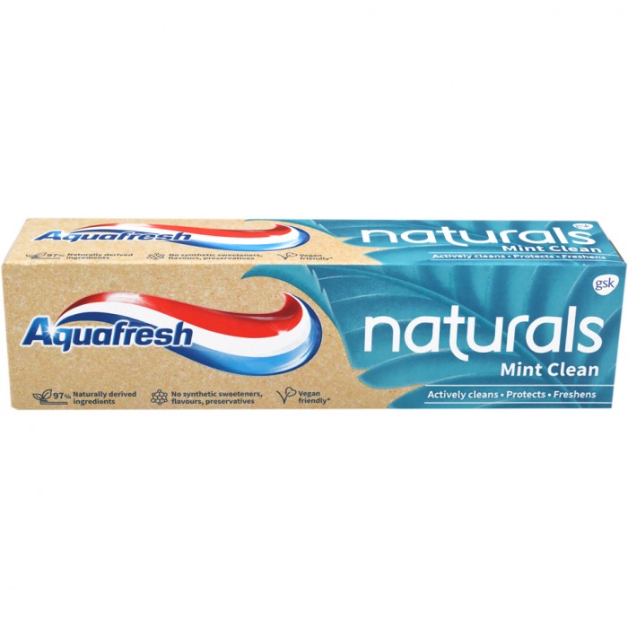 Aquafresh pasta de dinti naturals Mint Clean, 75ml, GLAXOSMITHKLINE ANGLIA