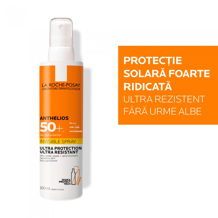 Anthelios spray invizibil fara parfum spf 50+, La Roche-Posay