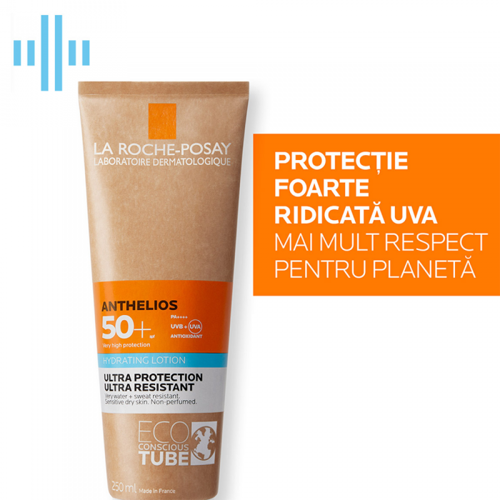 Anthelios Eco Tube Lotiune Hidratanta Cu Protectie Solara Spf 50 Fata Si Corp, Piele Sensibila, 250 Ml, La Roche-Posay