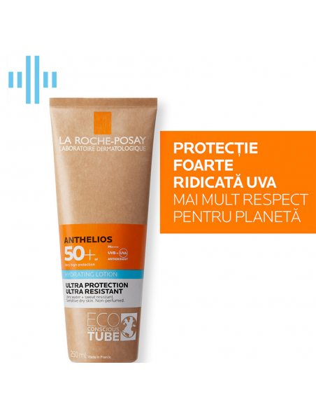 Anthelios Eco Tube Lotiune Hidratanta Cu Protectie Solara Spf 50 Fata Si Corp, Piele Sensibila, 250 Ml, La Roche-Posay