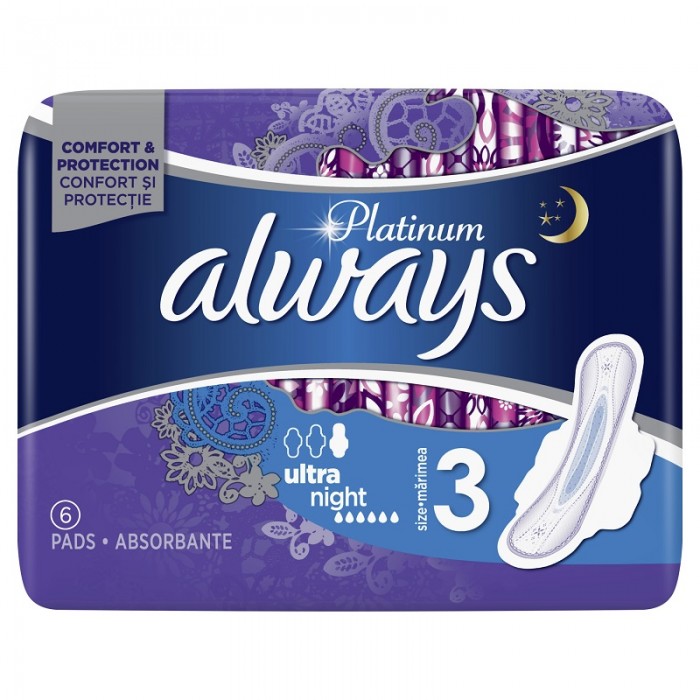 Always Platinum Night, 6 buc, Procter & Gamble