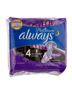 Always Platinum Secure Night Size 4 – Pachet 5 bucăți