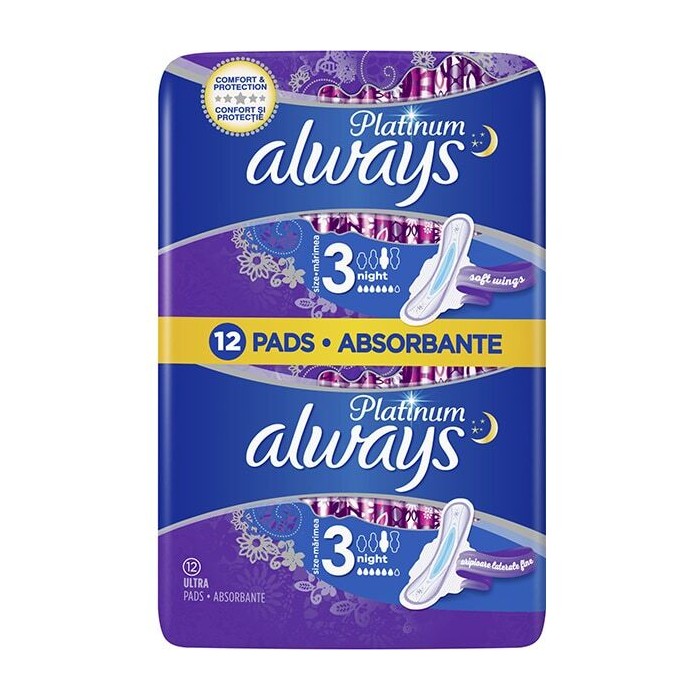 Always Platinum duo ultra night, 12 buc, Procter & Gamble