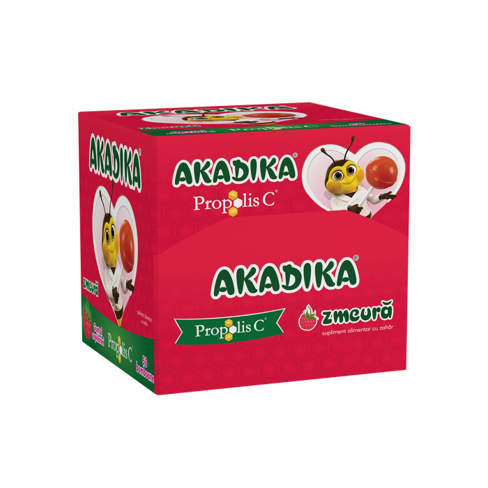 Akadika cu propolis, vitamina C si zmeura, 50 de acadele, Fiterman Pharma