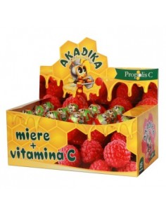 Acadele cu vitamina c, propolis si aroma de zmeura...